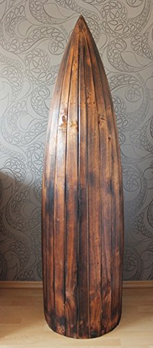 Naturesco Exotisches Holz Bootsregal Regal Boot dunkelbraun 195cm