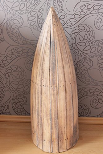 Naturesco Bootsregal Regal Boot Bootsform massiv Holz maritim antik weiss 95cm - 4